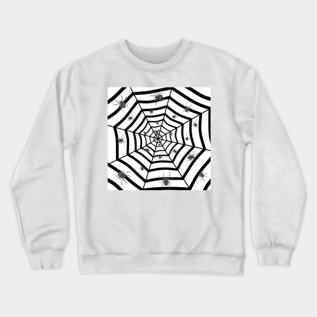 HAPPY Halloween  Creepy Spiders Crewneck Sweatshirt by SartorisArt1